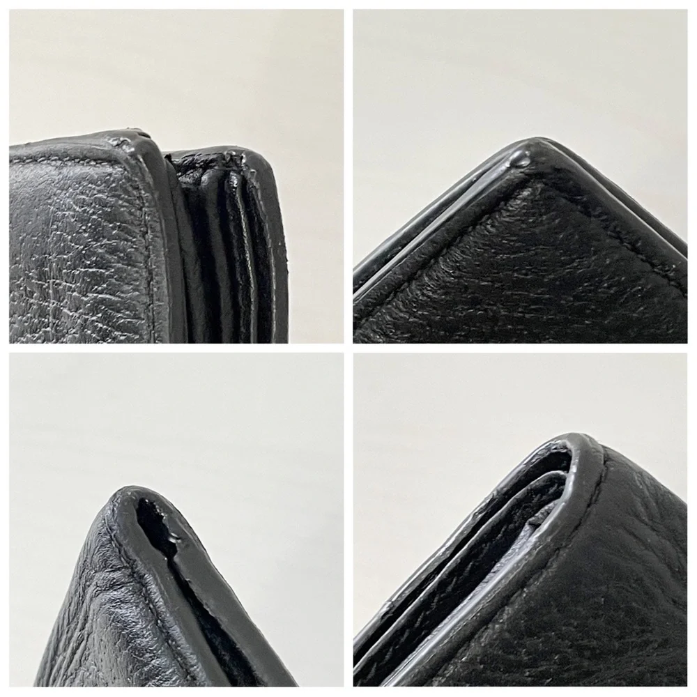 ❤️SOLD❤️Gucci black leather Animalier bee bifold wallet unisex - Picture 3 of 11